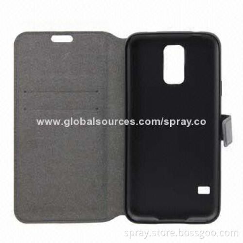 Leather Wallet Case for Samsung Galaxy S5, with Card Slot